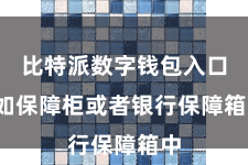 比特派数字钱包入口  如保障柜或者银行保障箱中