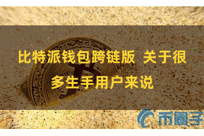 比特派钱包跨链版  关于很多生手用户来说