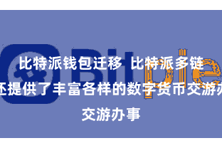 比特派钱包迁移  比特派多链版还提供了丰富各样的数字货币交游办事