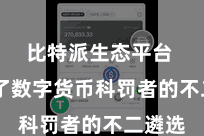 比特派生态平台  成为了数字货币科罚者的不二遴选