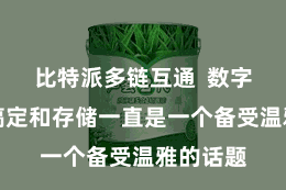 比特派多链互通  数字金钱的搞定和存储一直是一个备受温雅的话题